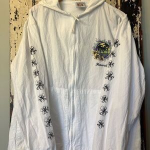 Yacht Club Hawaii vintage 90’s  Hooded Jacket Full Zip unisex lightweight. XL
